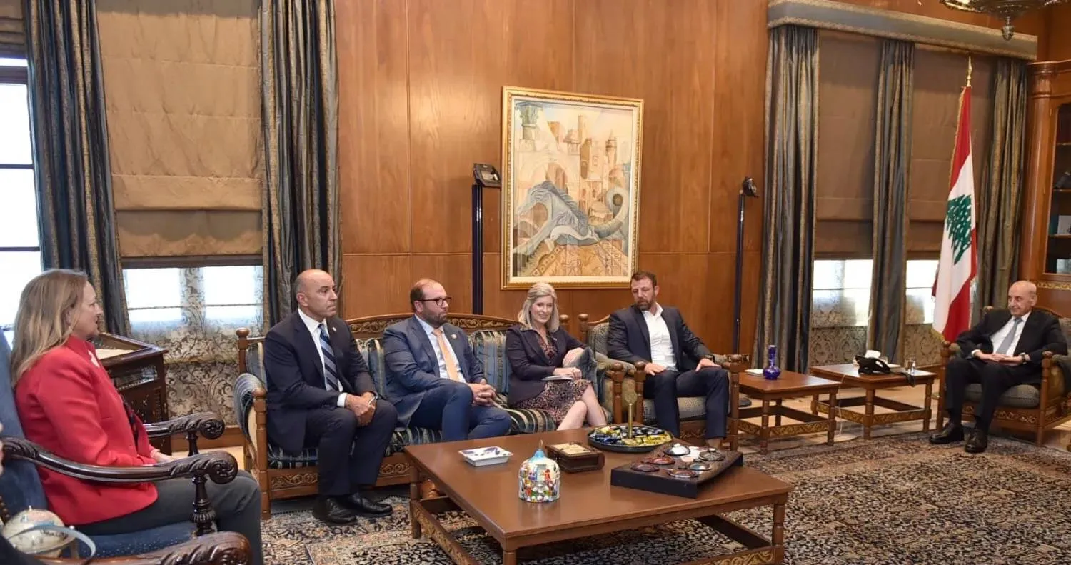 Parliament Speaker Berri meets US Senator Mullin, bipartisan delegation