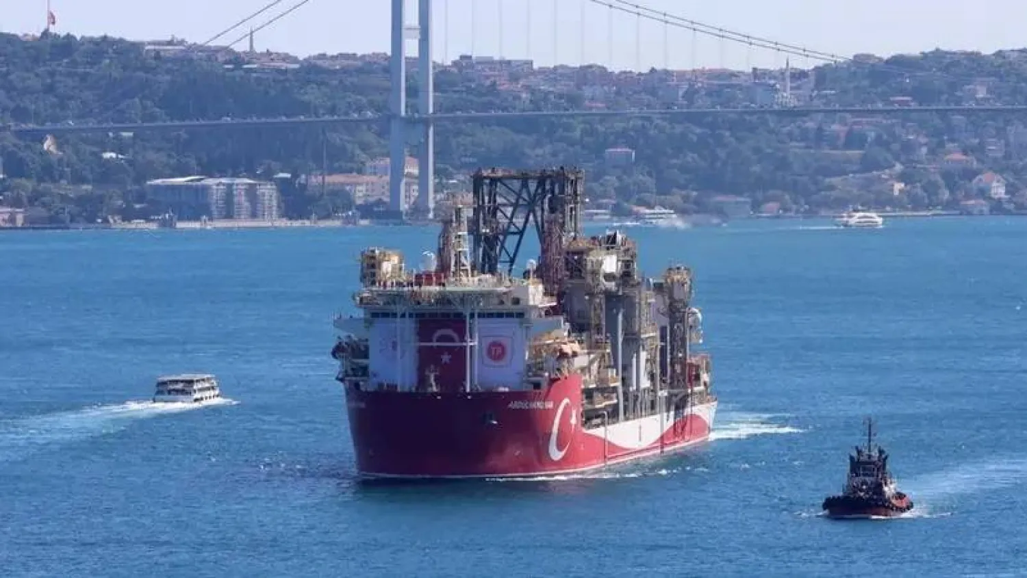Representation photo: Türkiye's seventh-generation ultra deepwater drillship Abdulhamid Han sails in the Bosphorus on her maiden trip to the Black Sea, in Istanbul, Türkiye, on August 2, 2024. (Reuters)
