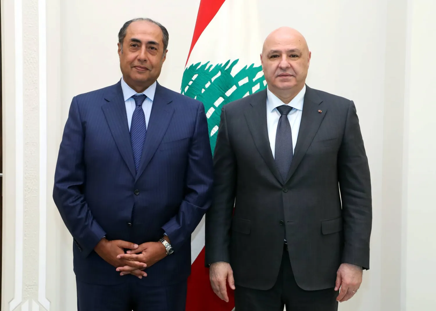 الرئيس اللبناني جوزيف عون يستقبل الأمين العام المساعد للجامعة العربية السفير حسام زكي (الرئاسة اللبنانية)