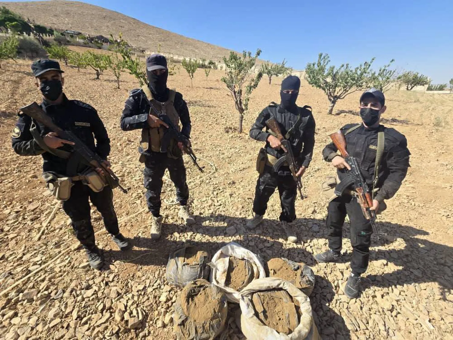 ضبط 60 كيلوغراماً من مادة الحشيش في منطقة النبك قادمة من الحدود اللبنانية في أغسطس (الداخلية السورية)