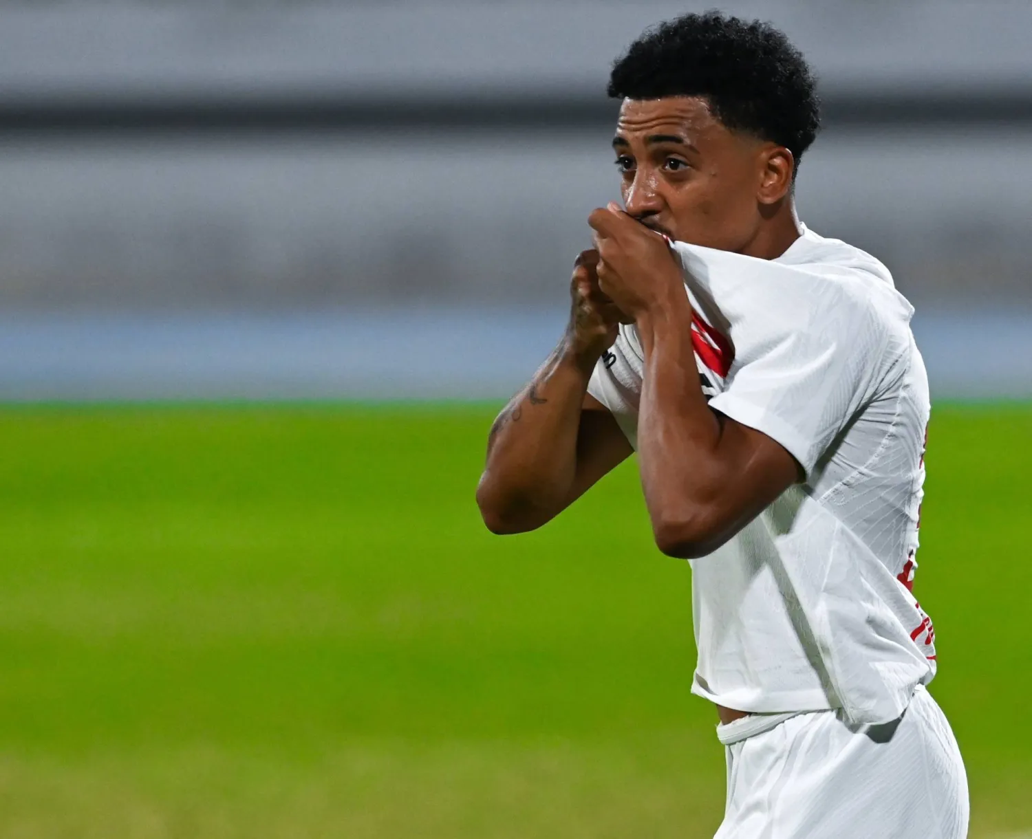  خوان ألفينا محتفلا بأول أهدافه مع الزمالك (نادي الزمالك)