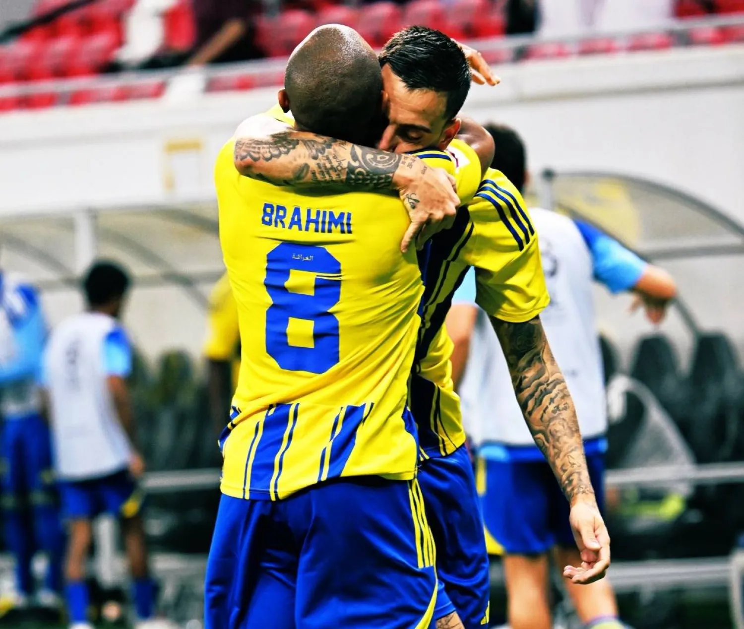 براهيمي سجل الهدف الثاني للغرافة (نادي الغرافة)