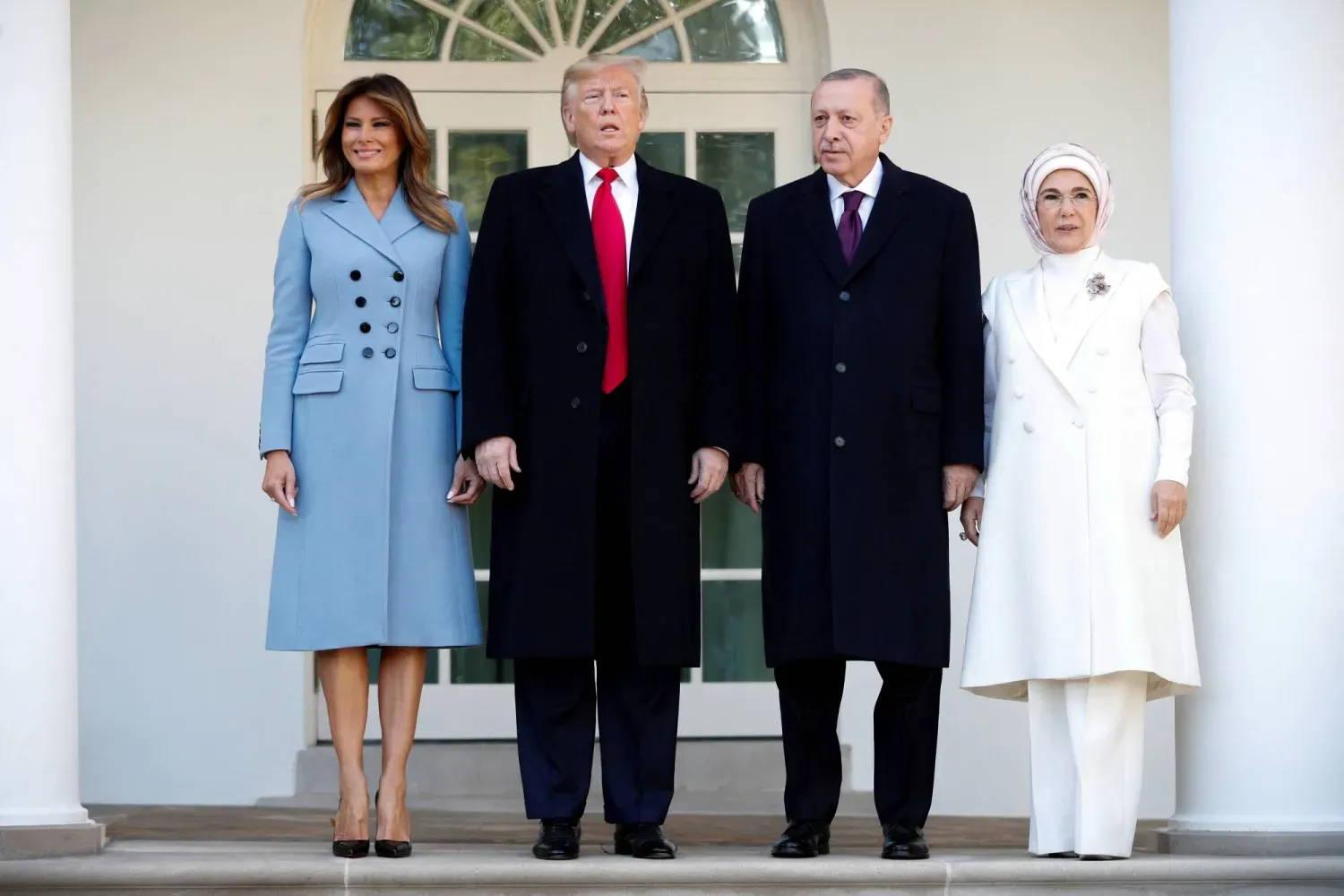Donald ve Melania Trump, 2019 yılının kasım ayında Recep Tayyip Erdoğan ve eşi Emine Erdoğan’ı Beyaz Saray'da ağırladı (Reuters)