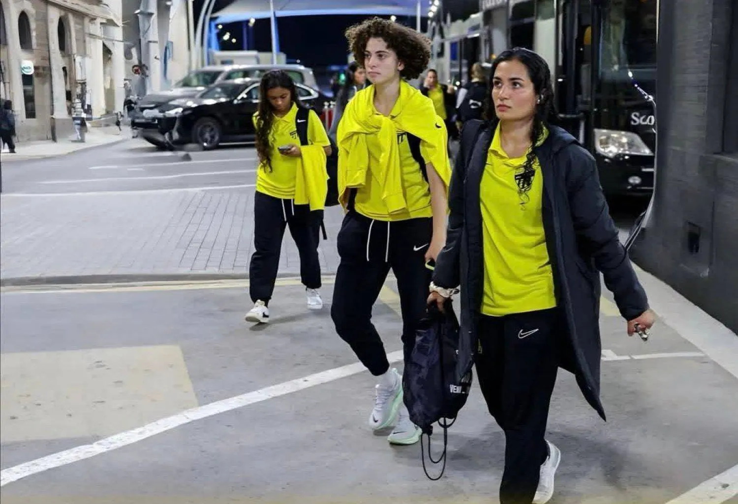 فريق السيدات بنادي الاتحاد سيعسكر في مدينة جيرونا الإسبانية (نادي الاتحاد)