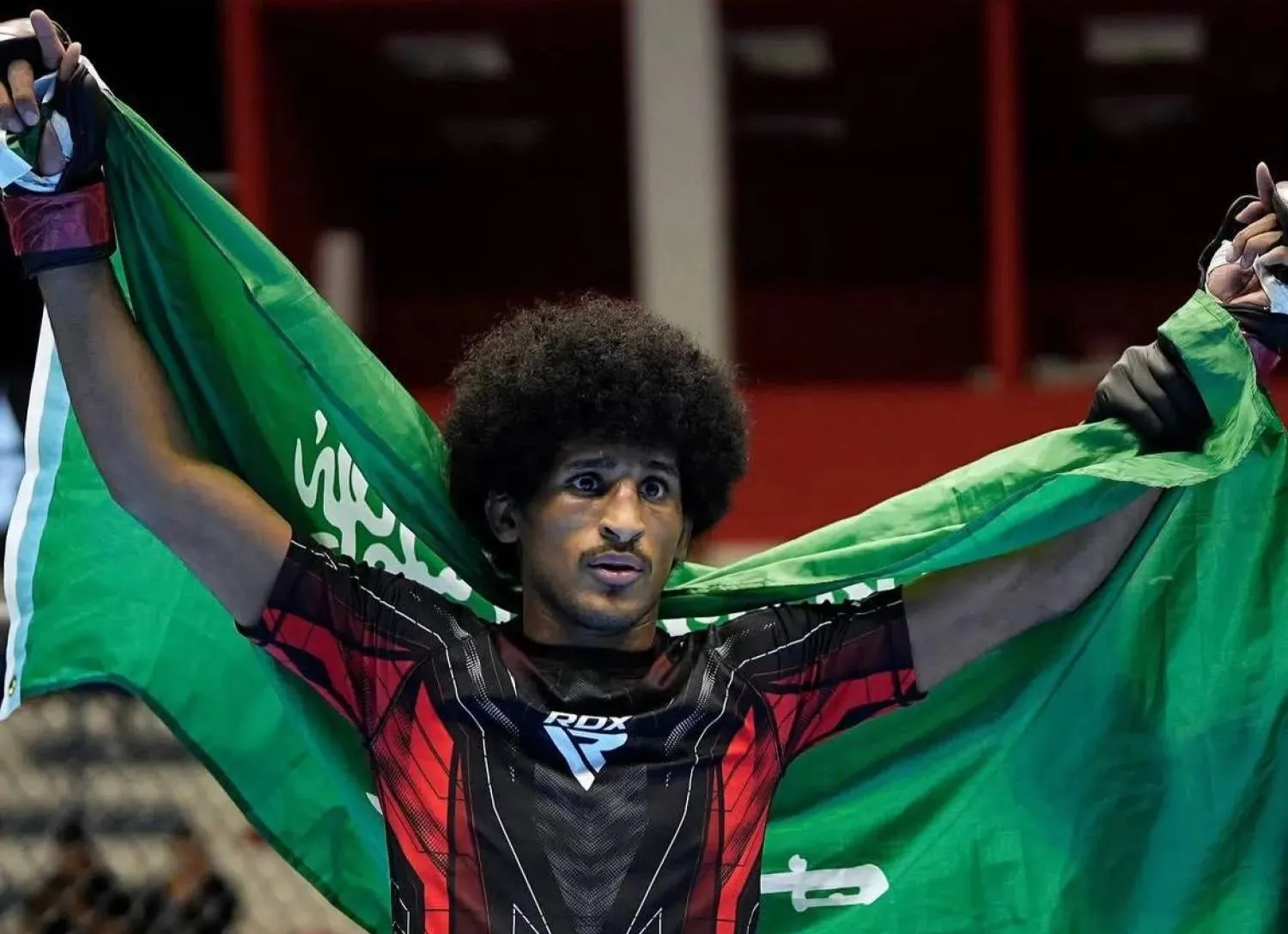 المقاتل السعودي مالك باسهل (الشرق الأوسط)