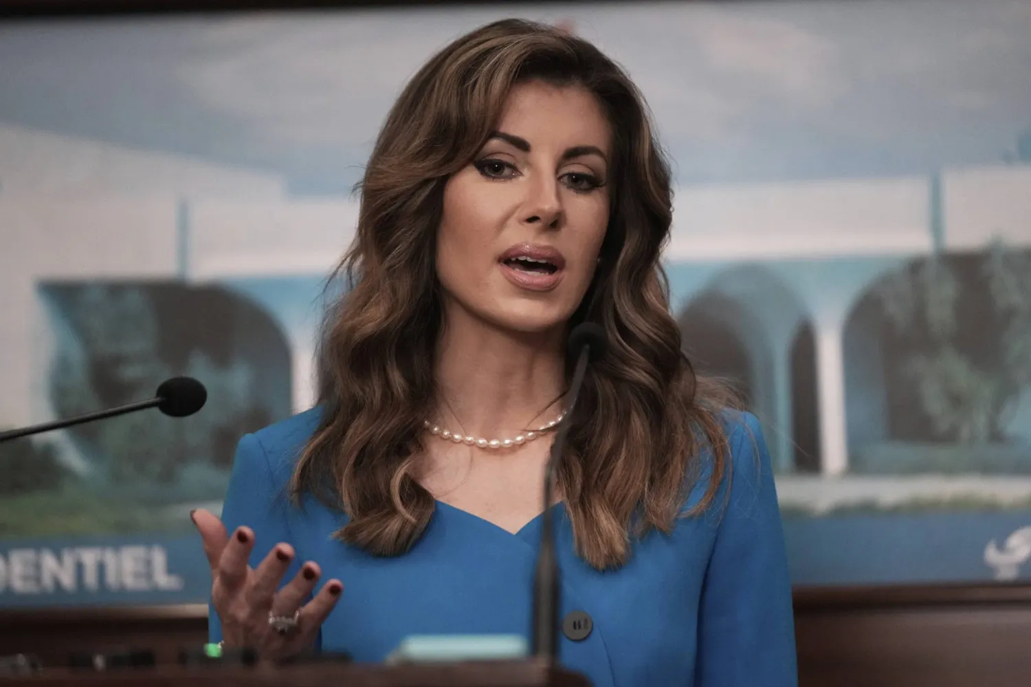 نائبة المبعوث الأميركي للشرق الأوسط مورغان أورتاغوس (أ.ب)