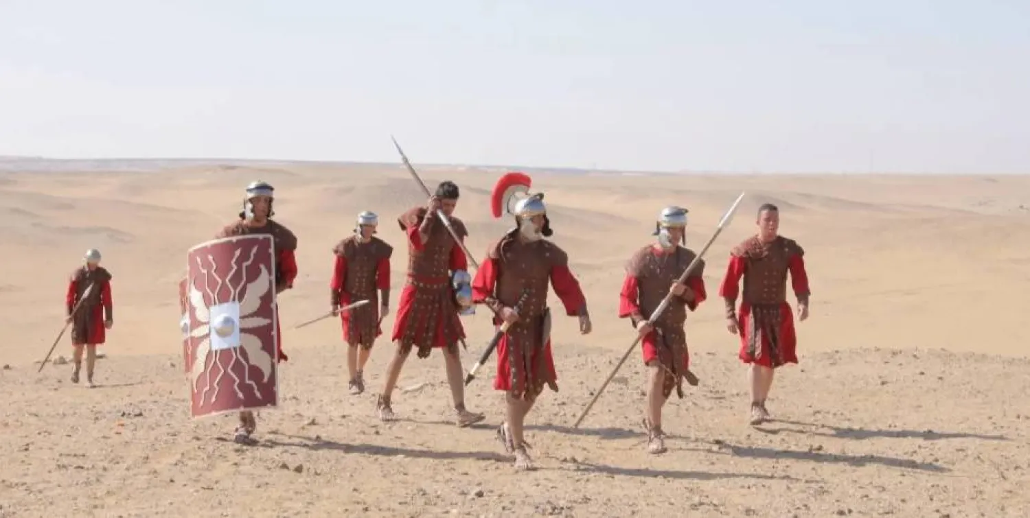A scene from the documentary on the Nabataean Kingdom (SPA)