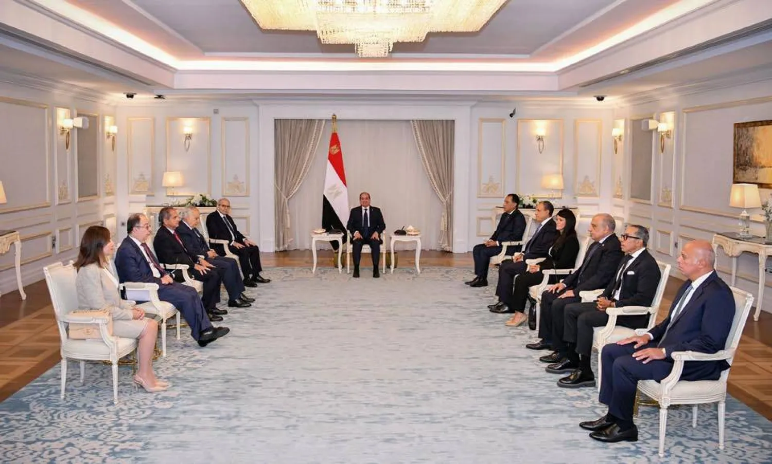 محادثات الرئيس المصري عبد الفتاح السيسي ورئيس الوزراء اللبناني في القاهرة (الرئاسة المصرية)