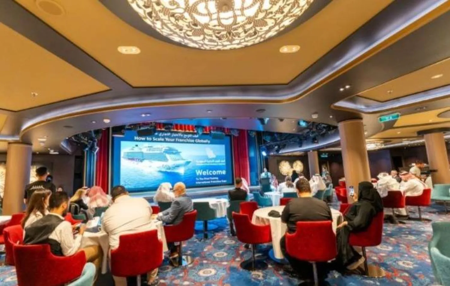 من معرض الامتياز التجاري الذي أقيم مؤخراً في أرويا كروز (الشرق الأوسط)