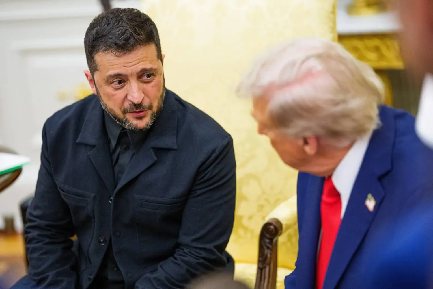 Volodimir Zelenskiy ve Donald Trump, 18 Ağustos'ta Beyaz Saray'da ikili görüşmede (EPA)