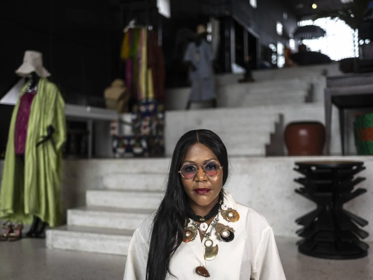 Reni Folawiyo, founder of Alara concept store in Lagos, promotes what she calls 'Afro-lux'. OLYMPIA DE MAISMONT / AFP
