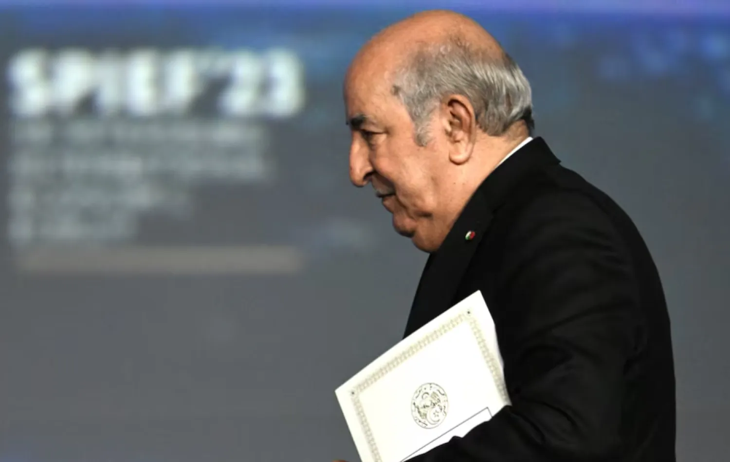 Algerian President Abdelmadjid Tebboune attends a session of the St. Petersburg International Economic Forum (SPIEF) in Saint Petersburg, Russia, June 16, 2023. Pavel Bednyakov/Host photo agency RIA Novosti via REUTERS/File Photo