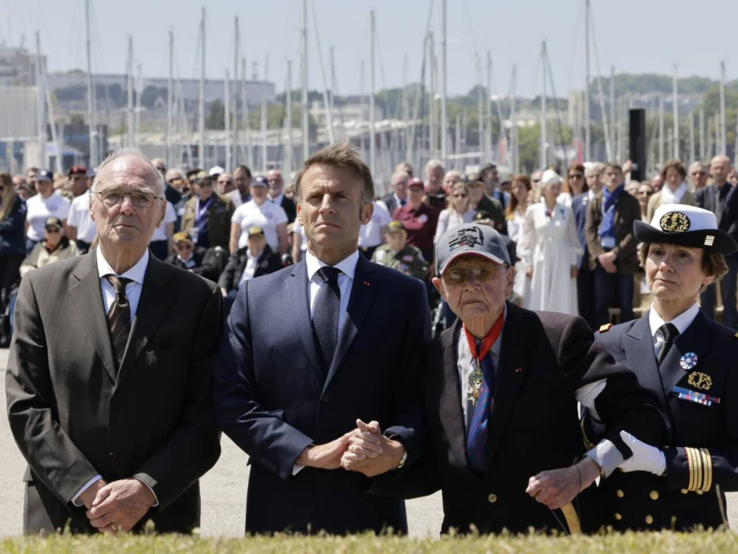 Paul Leterrier had joined President Emmanuel Macron to celebrate the 80th anniversary of D-Day. André PAIN / POOL/AFP/File
