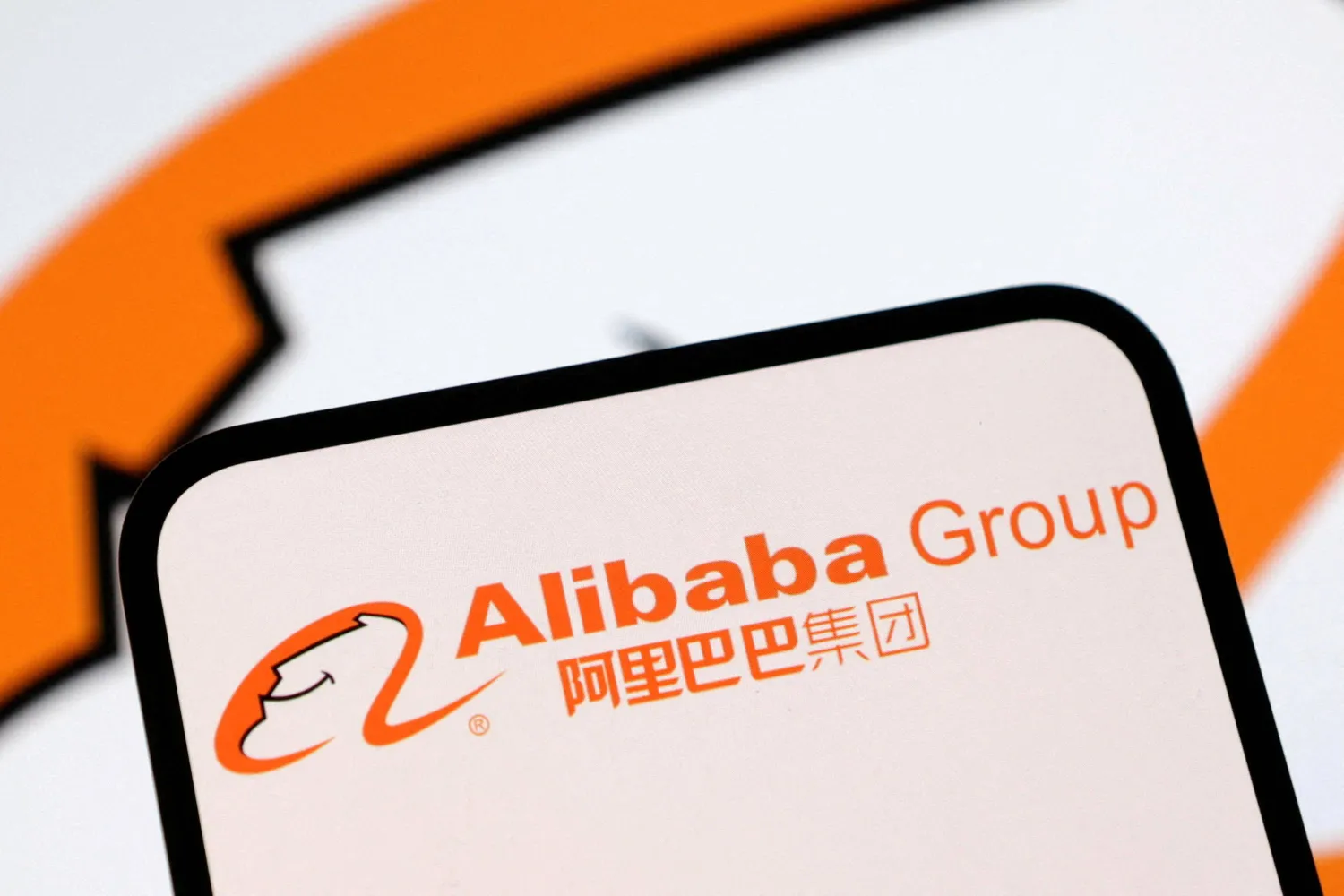 FILE PHOTO: Alibaba group logo is seen in this illustration taken, February 11, 2025. REUTERS/Dado Ruvic/Illustration/File Photo