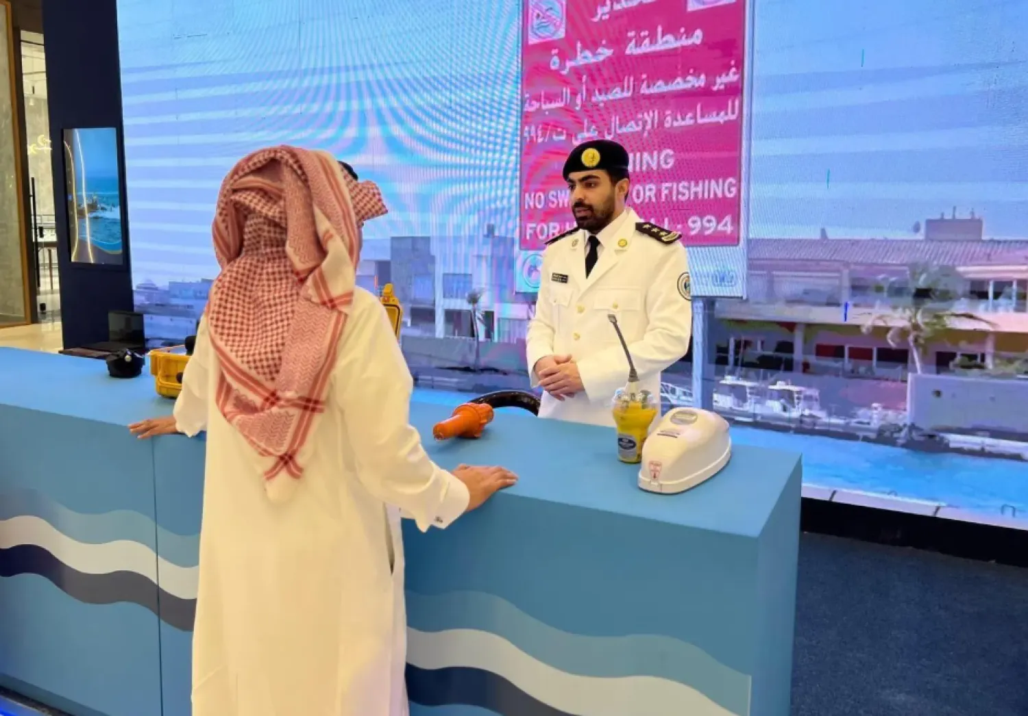  Visitors learned about the importance of monitoring weather conditions and ensuring their marine vessels are safe before setting sail - SPA