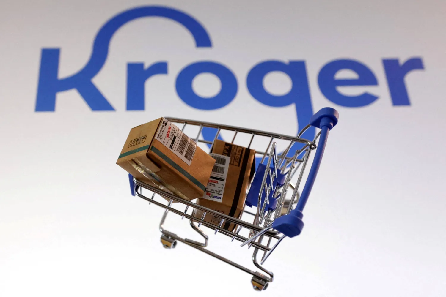FILE PHOTO: Kroger logo is seen in this illustration taken, February 11, 2025. REUTERS/Dado Ruvic/Illustration/File Photo