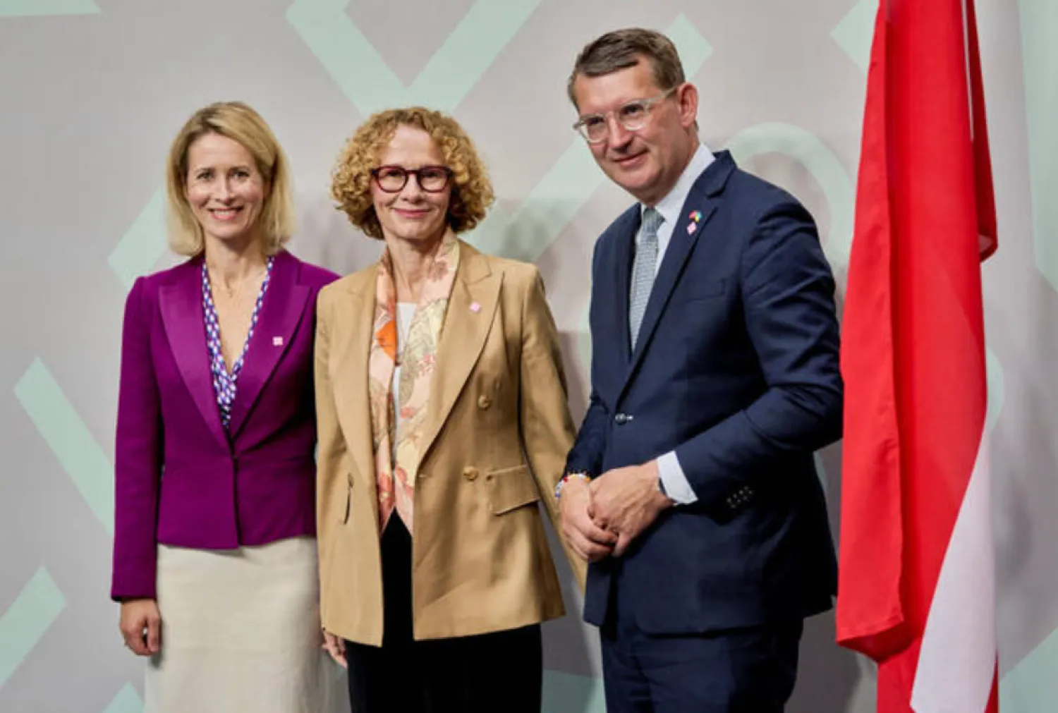 Vice President of the European Commission Kaja Kallas, Deputy Secretary General of NATO Radmila Sekerinska and Danish Minister of Defense Troels Lund Poulsen attend the informal EU Defense Ministers’ meeting in Copenhagen, Aug. 29, 2025/Reuters