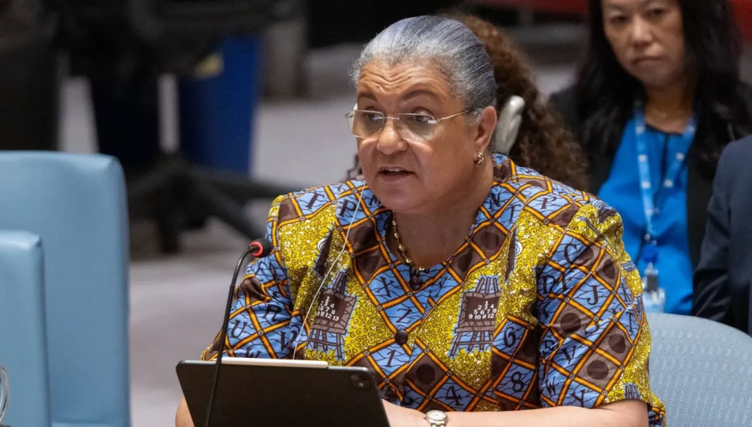 المبعوثة الأممية خلال إحاطتها أمام مجلس الأمن الدولي في 21 أغسطس 2025 (البعثة الأممية)