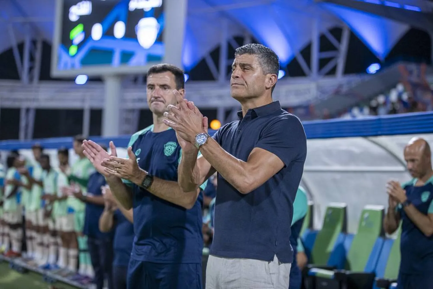 بيدرو إيمانويل مدرب فريق الفيحاء (تصوير: سعد الدوسري) 