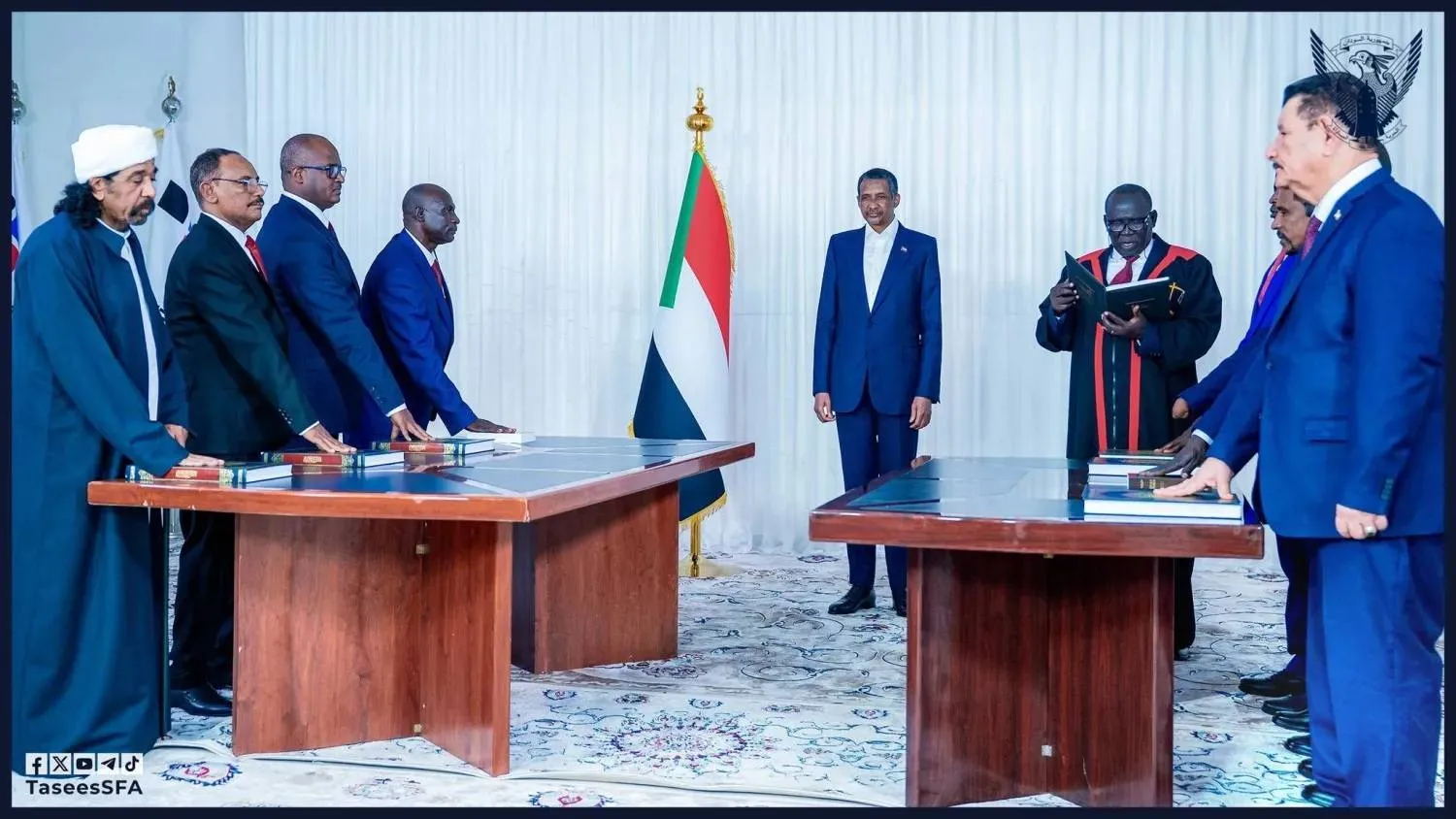 RSF chief Mohamed Hamdan Dagalo during the swearing in ceremony. (Tasees coalition presidential council)