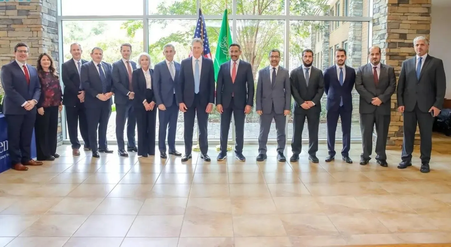 The Saudi Minister of Industry and Mineral Resources and his accompanying delegation during the visit to the US (SPA) 