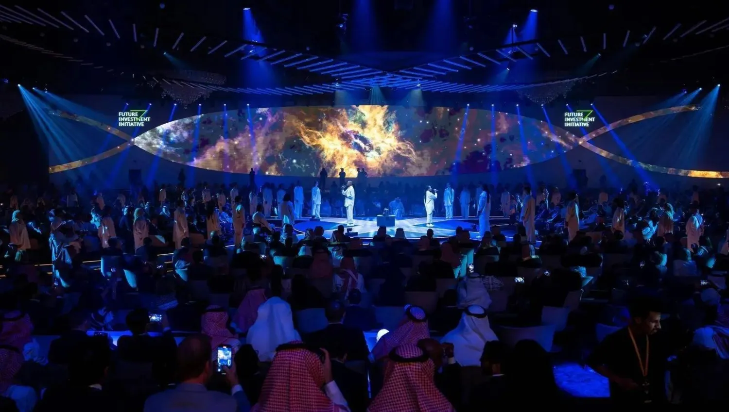 حفل إطلاق النسخة الماضية من مؤتمر مبادرة مستقبل الاستثمار في الرياض (الشرق الأوسط)