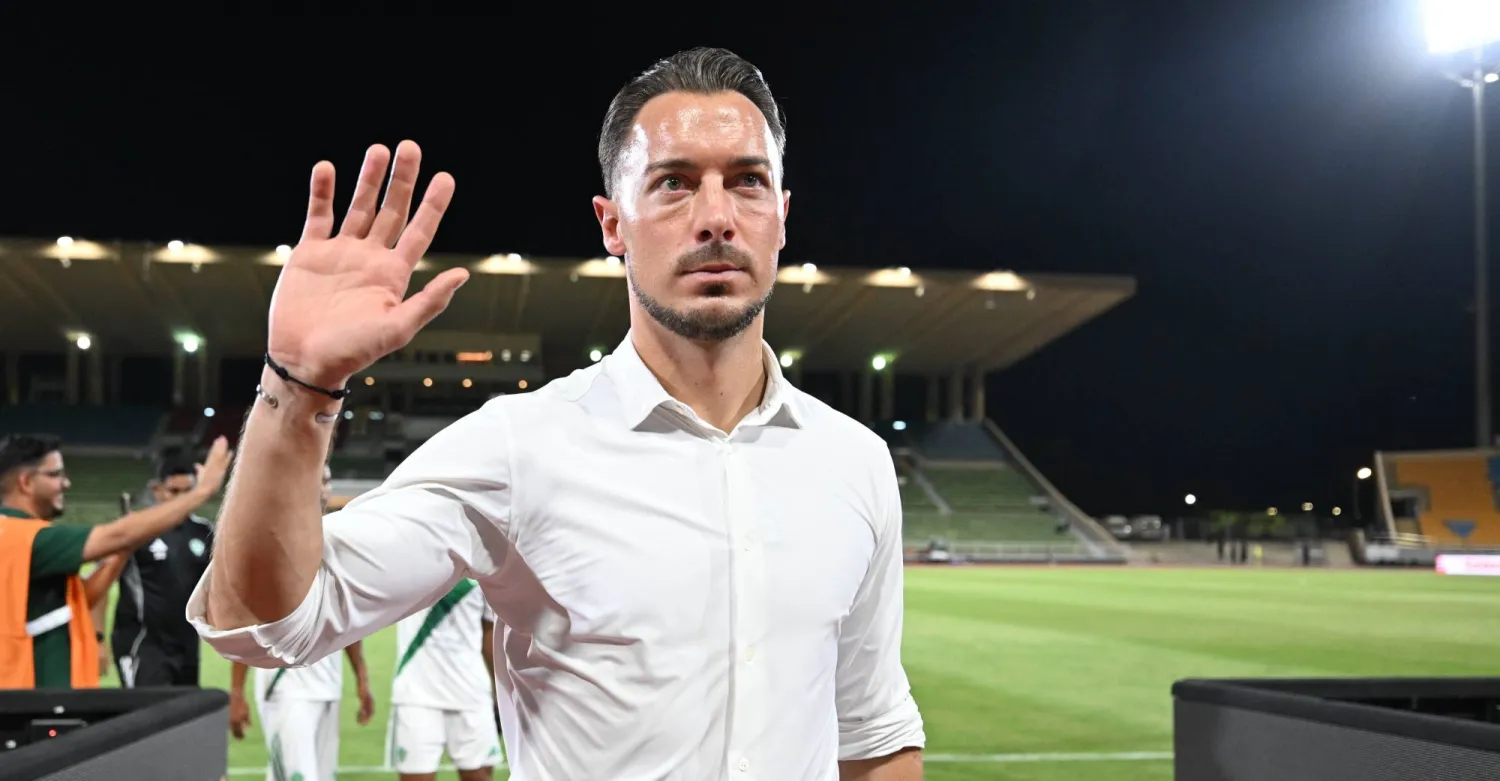 الألماني يايسله مدرب الأهلي بعد المباراة (تصوير: بشير صالح) 