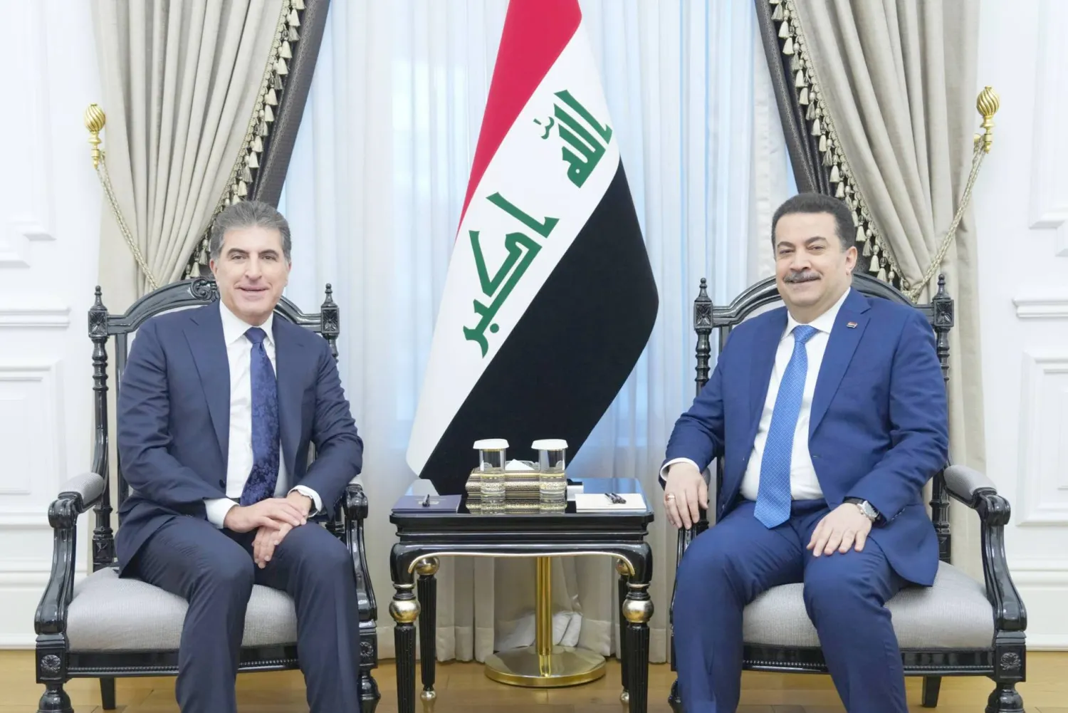  محمد شيّاع السوداني في لقاء مع نيجيرفان بارزاني (رئاسة الوزراء)