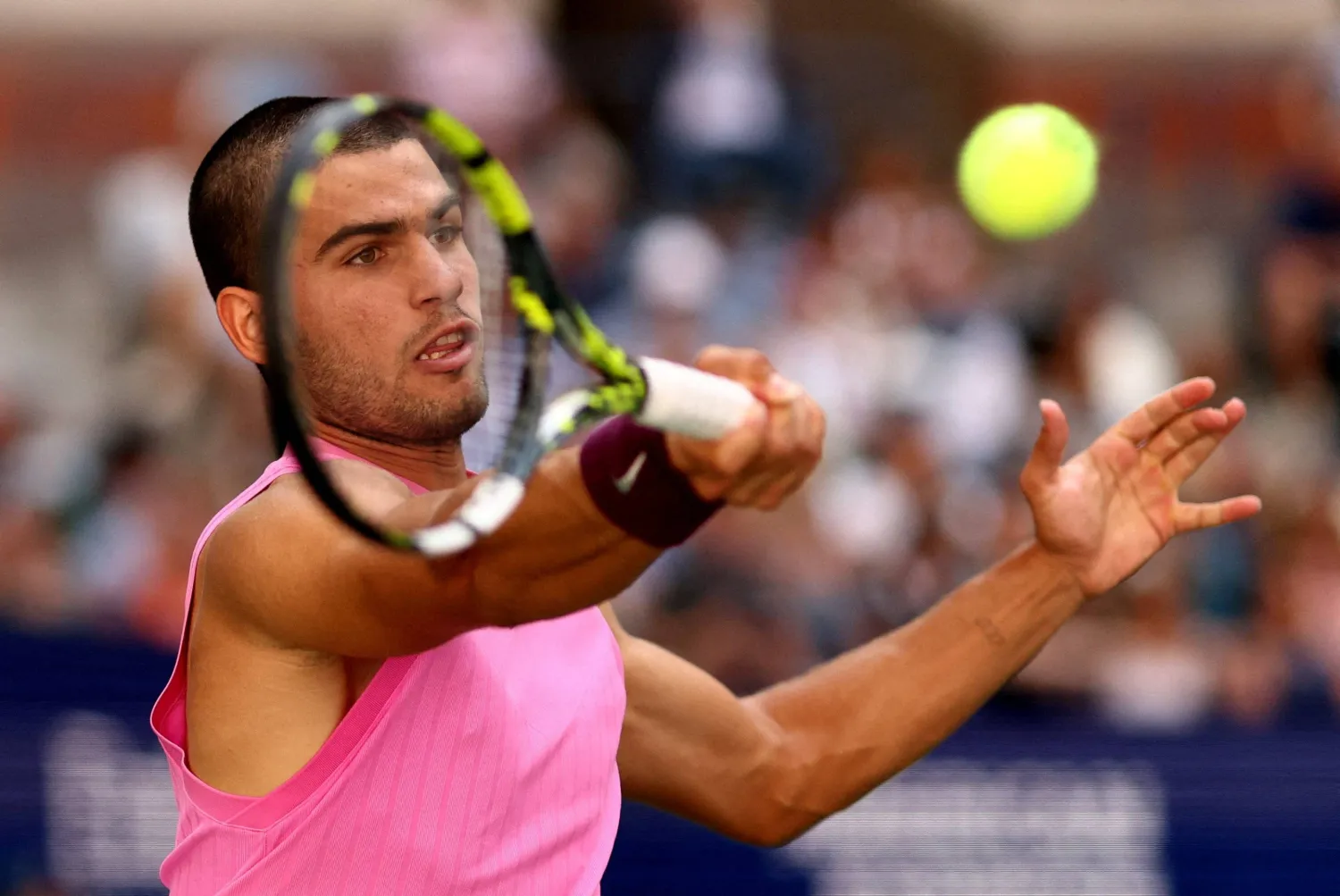 الإسباني كارلوس ألكاراس يتألق في نيويورك (رويترز)