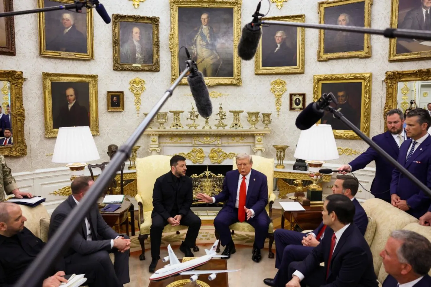 J.D. Vance, Ukrayna Devlet Başkanı Volodimir Zelenski'yle görüşmesi sırasında Oval Ofis'te Dışişleri Bakanı Marco Rubio'nun yanında oturdu (Reuters)