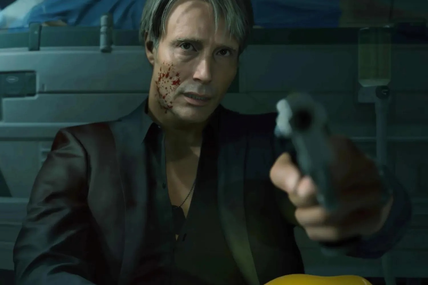 59 yaşındaki Danimarkalı aktör Mads Mikkelsen, Death Stranding'de Cliff Unger karakterine hayat veriyor (Kojima Productions)