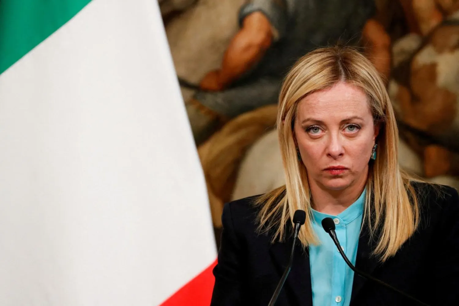  Meloni, cinsiyetçi sözleri nedeniyle eşi Andrea Giambruno'dan iki yıl önce ayrılmıştı (Reuters)