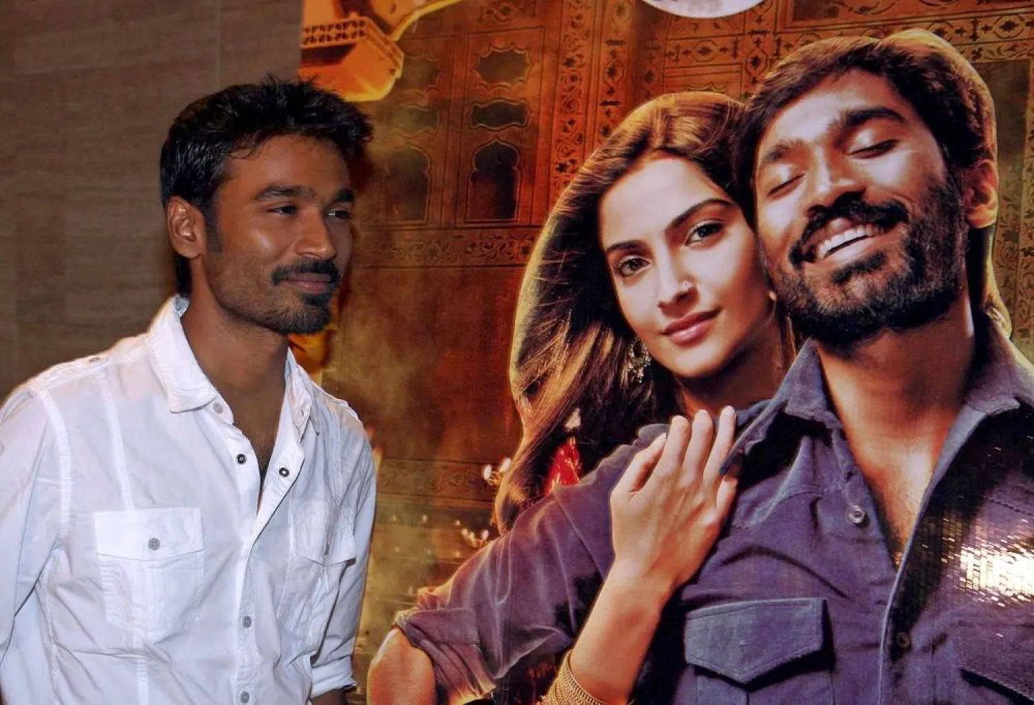 Indian Bollywood actor Dhanush attends a success party for the Hindi film "Raanjhanaa" in Mumbai on July 24, 2013. (AFP)