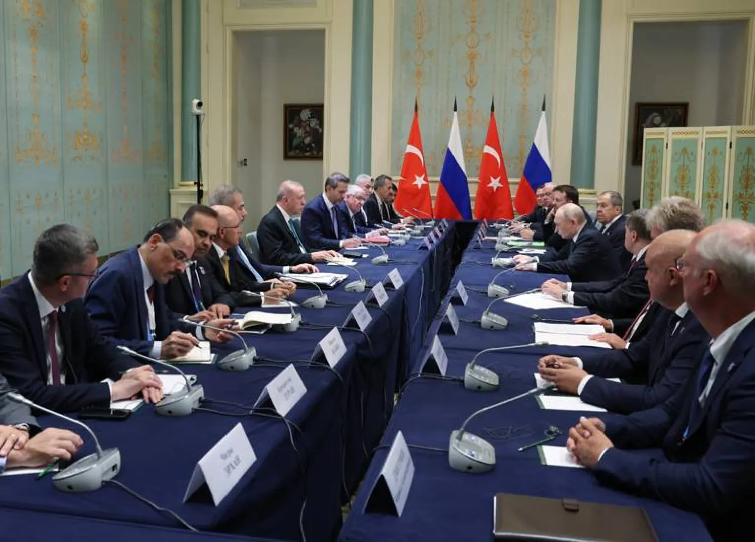  من مباحثات إردوغان وبوتين على هامش قمة شنغهاي (الرئاسة التركية)