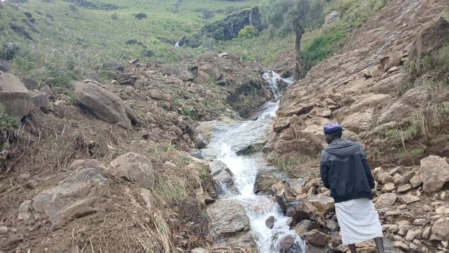 مشهد من المنطقة المنكوبة (فيسبوك)