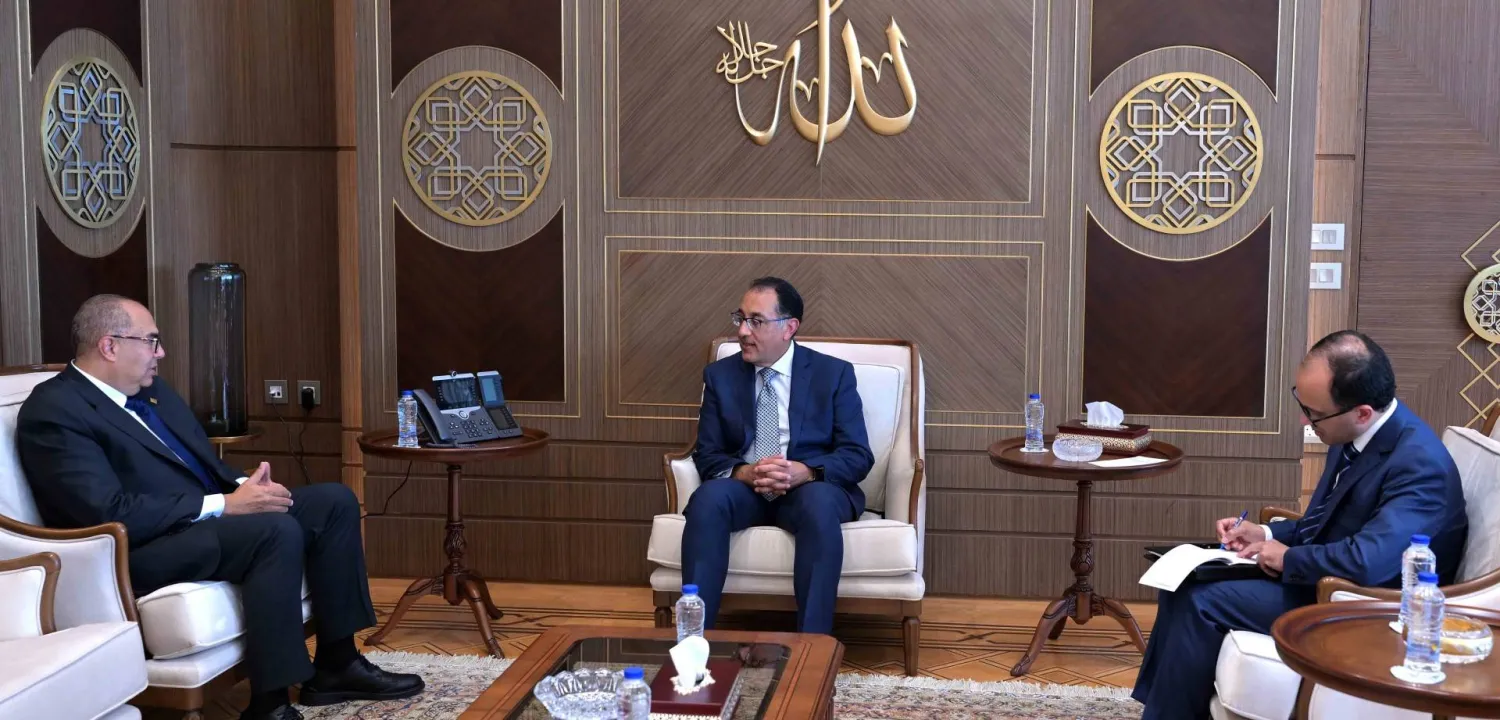 رئيس الوزراء المصري يستقبل محمود محيي الدين عقب انتهاء مهام عمله بصندوق النقد في أكتوبر 2024 (رئاسة الوزراء)