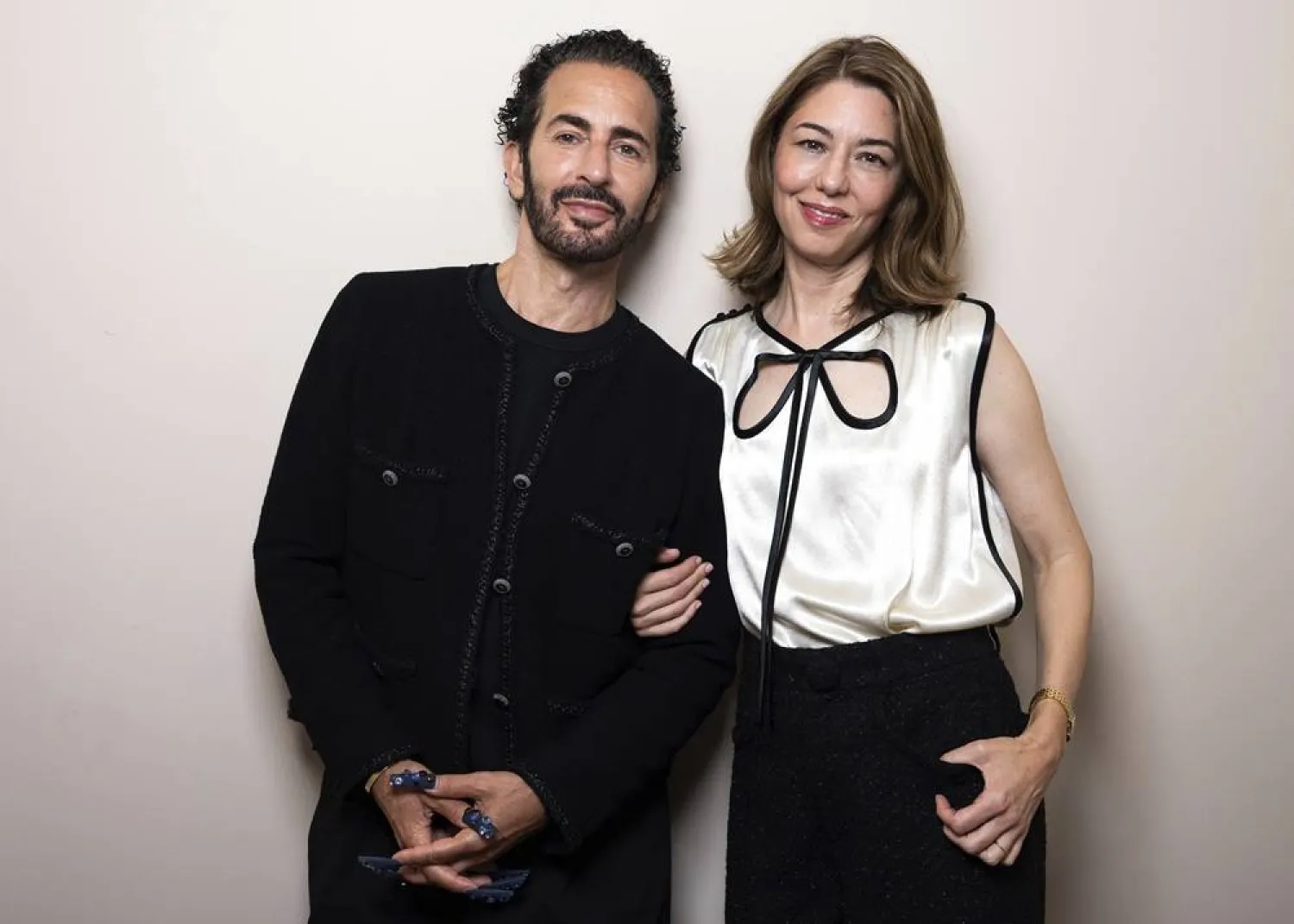  Marc Jacobs, left, and Sofia Coppola pose for a portrait photograph for the film "Marc by Sofia" during the 82nd edition of the Venice Film Festival in Venice, Italy, on Tuesday, Sept. 2, 2025. (AP) 