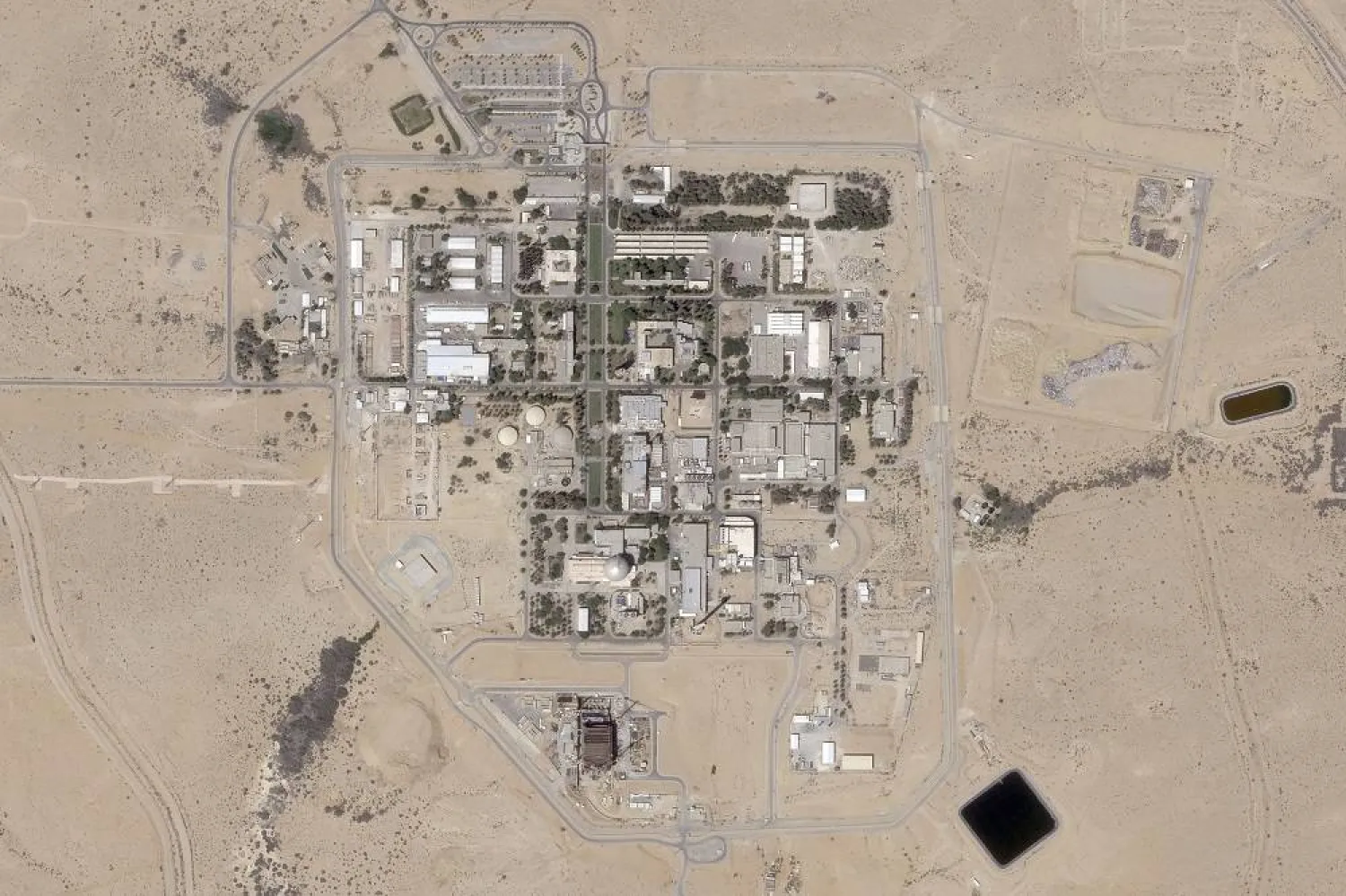 This satellite photo provided by Planet Labs PBC shows the Shimon Peres Negev Nuclear Research Center near the city of Dimona, Israel, July 5, 2025. (Planet Labs PBC via AP)