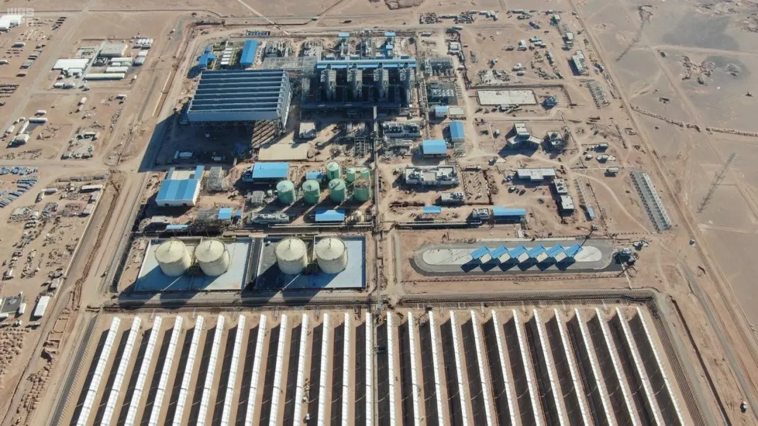 محطة «وعد الشمال» بالسعودية من أكبر محطات توليد الكهرباء على مستوى العالم (واس)