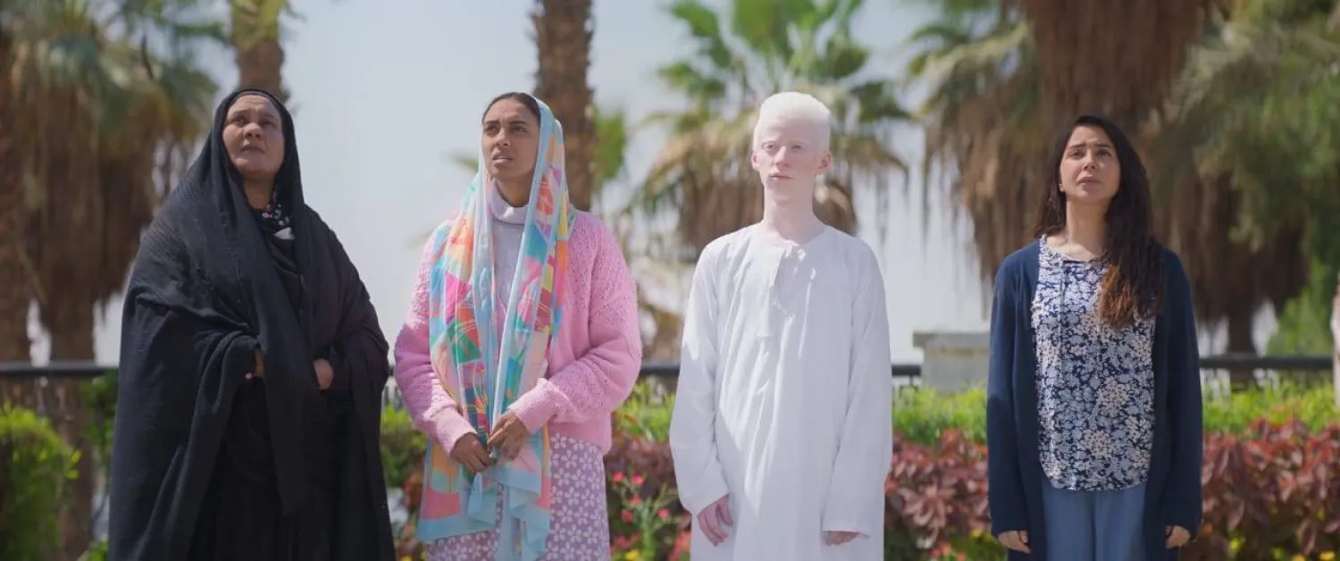 أبطال الفيلم الأربعة في مشهد من الفيلم (الجهة المنتجة)