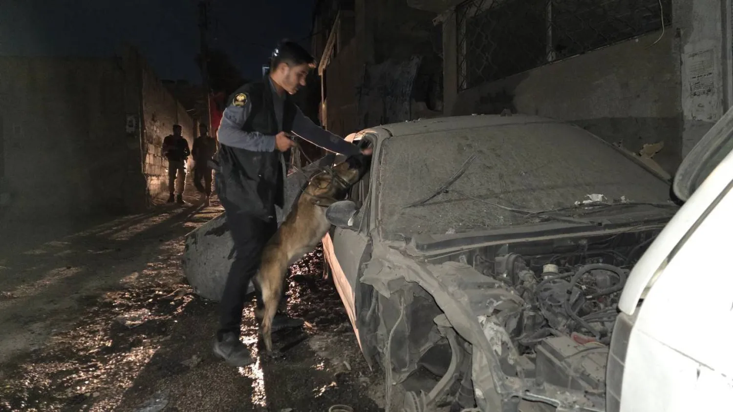 عمليا تمشيط في أعقاب انفجار العبوة الناسفة في منطقة المزة (وزارة الداخلية السورية)