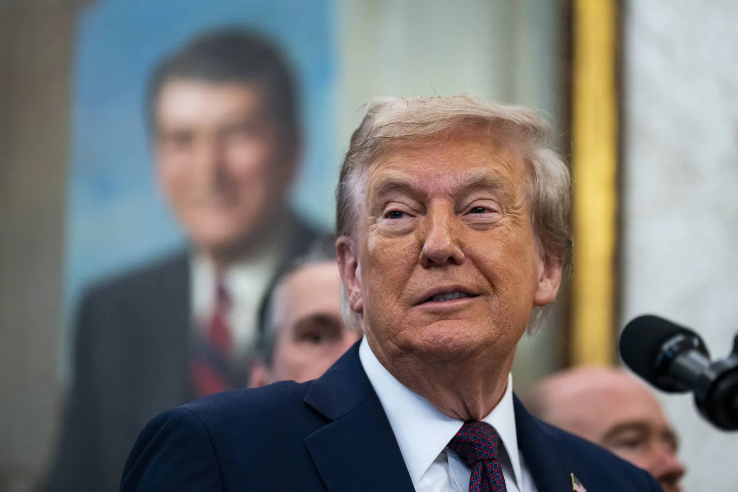 الرئيس الأميركي دونالد ترمب يتحدث خلال فعالية في البيت الأبيض... 2 سبتمبر 2025 (إ.ب.أ)