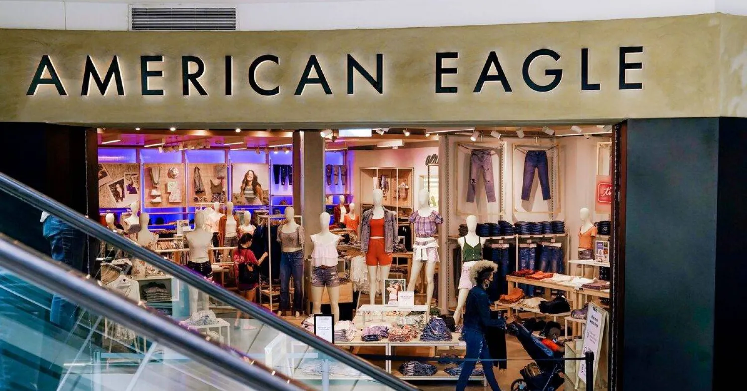 A view of an American Eagle Outfitters store in Arlington, Virginia, US, June 1, 2021. (Reuters)