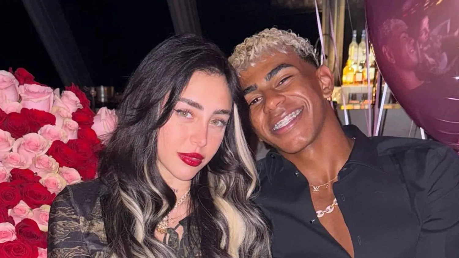 لامين يامال والمغنية الأرجنتينية نيكي نيكول (حساب لامين يامال)