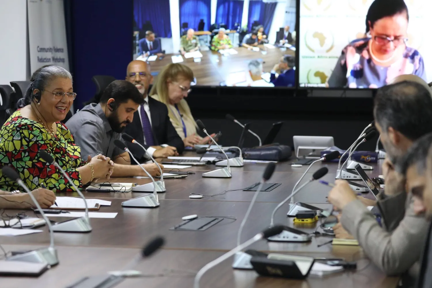 المبعوثة الأممية خلال مشاركتها في اجتماع «مجموعة العمل الأمنية لعملية برلين» (البعثة الأممية)