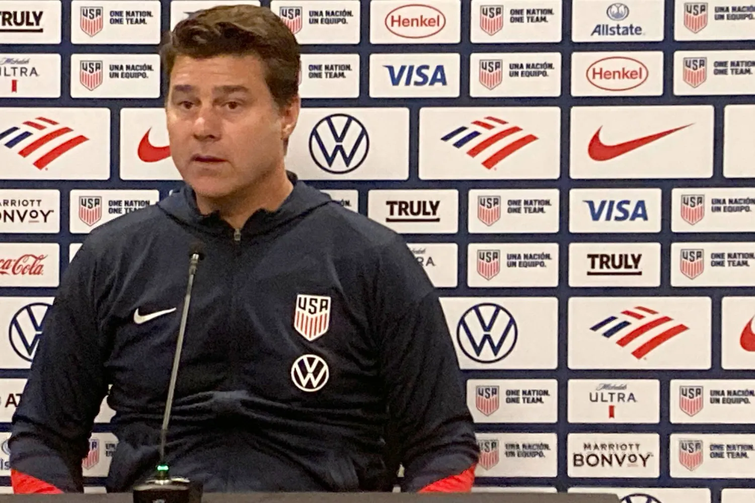  الأرجنتيني ماوريسيو بوكيتينو المدير الفني لمنتخب الولايات المتحدة الأميركية (أ.ب)