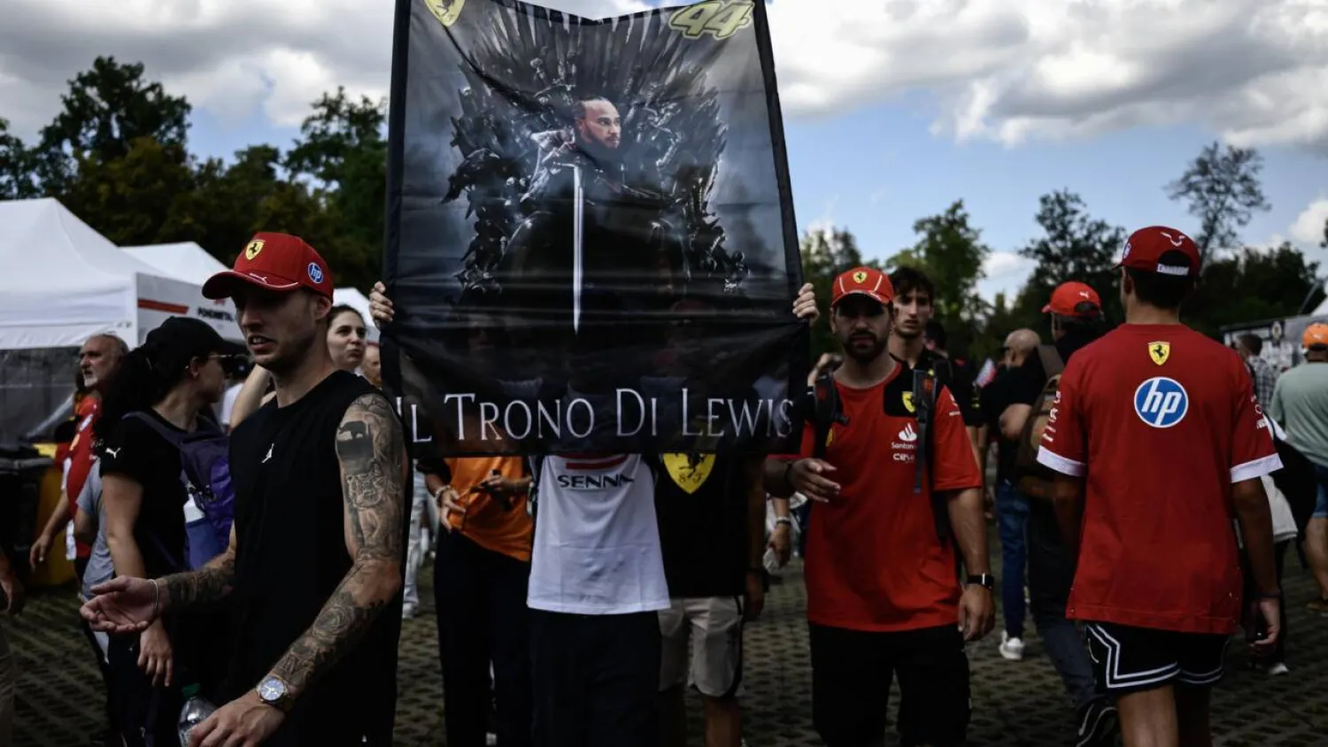 Lewis Hamilton has the backing of Ferrari fans who have been left disappointed by his first season with the Scuderia. Philippe Lopez / AFP
