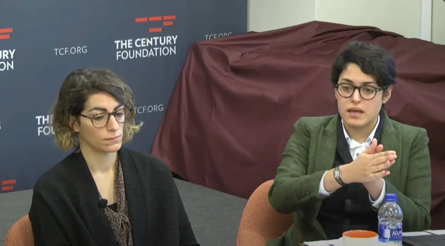 Ariane Tabatabai (R). (YouTube)