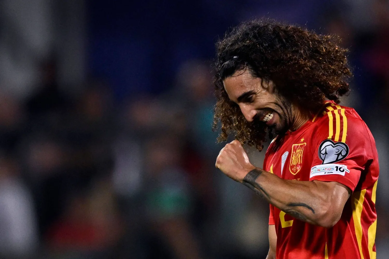 مارك كوكوريا ظهير أيسر منتخب إسبانيا (أ.ف.ب)