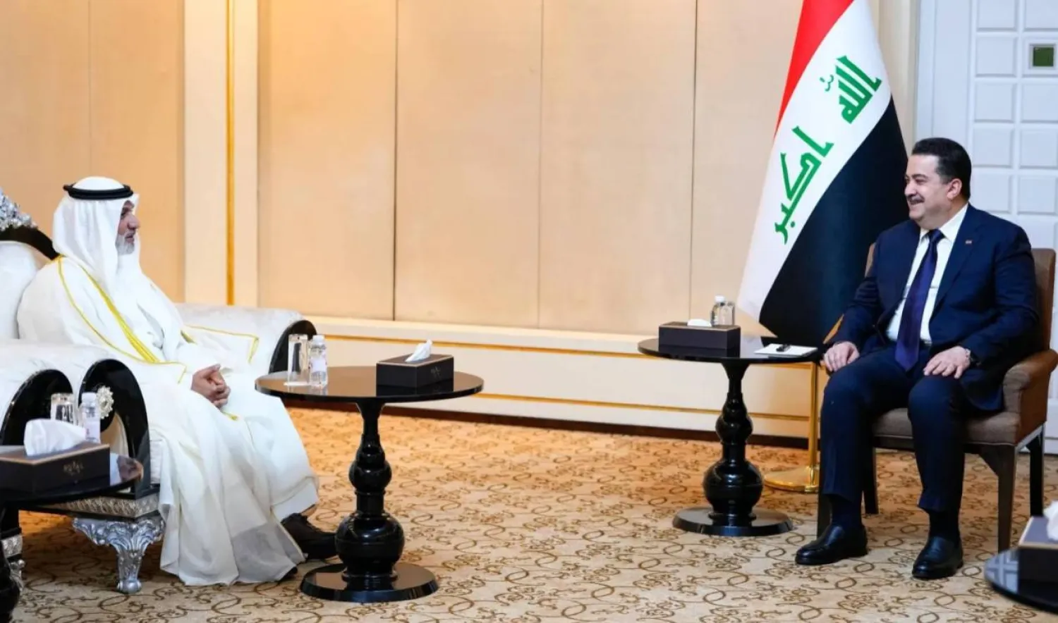 Iraqi Prime Minister Mohammed Shia Al-Sudani on Saturday met with OPEC Secretary-General Haitham Al Ghais (INA)